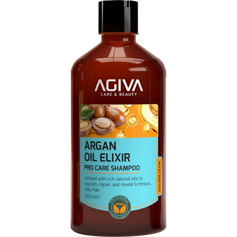 Agiva Argan Oil Elixir Pro Care Shampoo for Dry Hair, 500ml