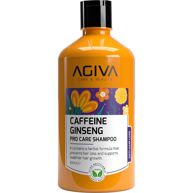 Agiva Caffeine & Ginseng Pro Care Shampoo for Weak Hair Prone to Loss & Shedding, 500ml