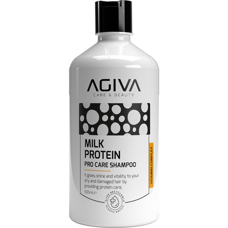 Agiva Milk Protein Pro Care Shampoo for Dry & Damaged Hair, 500ml