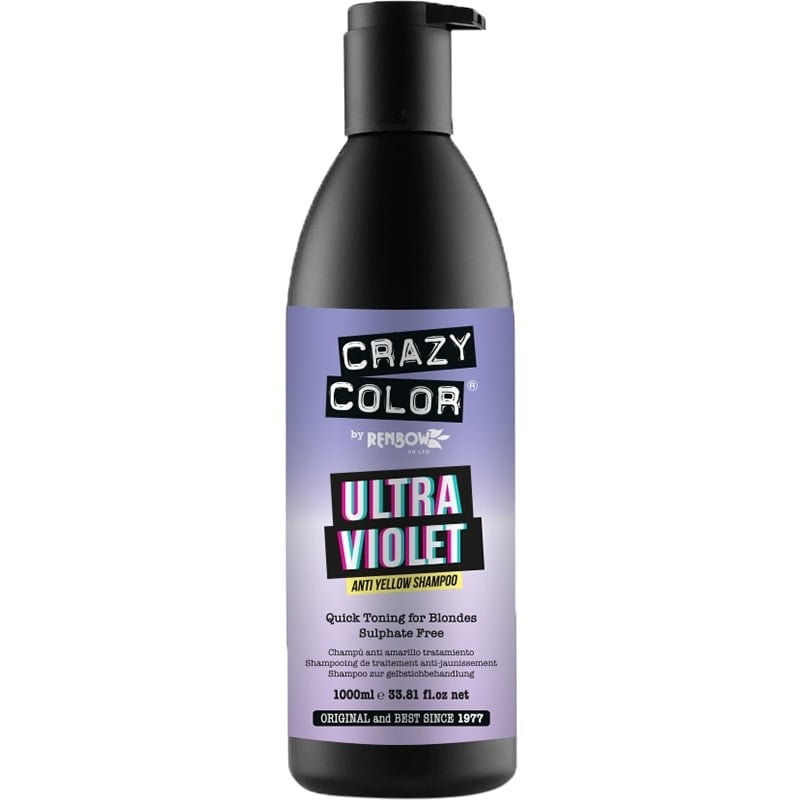 Crazy Color Ultra Violet No Yellow Shampoo, 1L