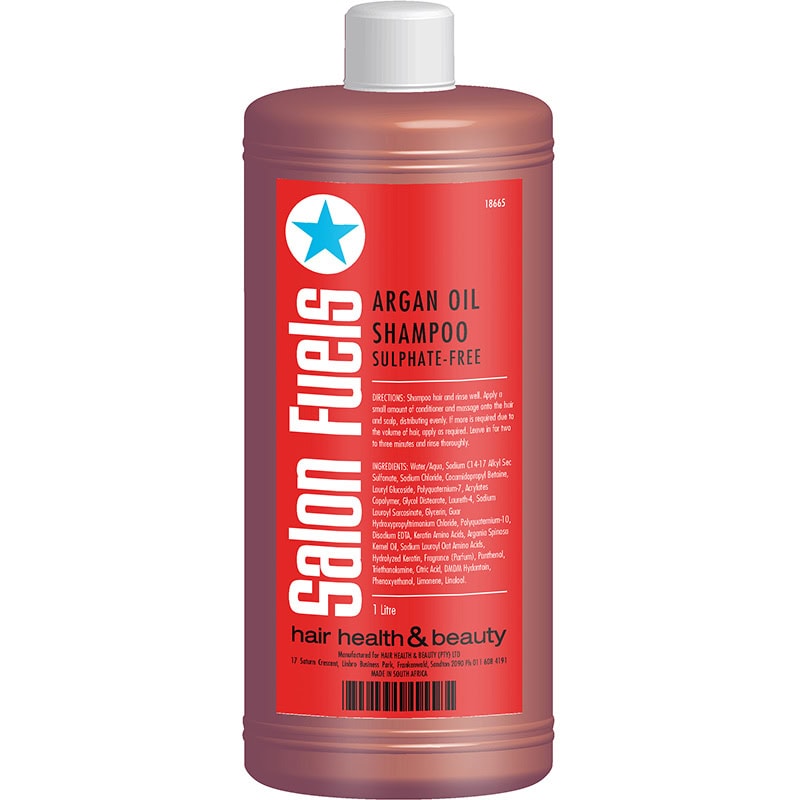 Salon Fuels Shampoo Argan Oil Sulphate Free, 1 Litre